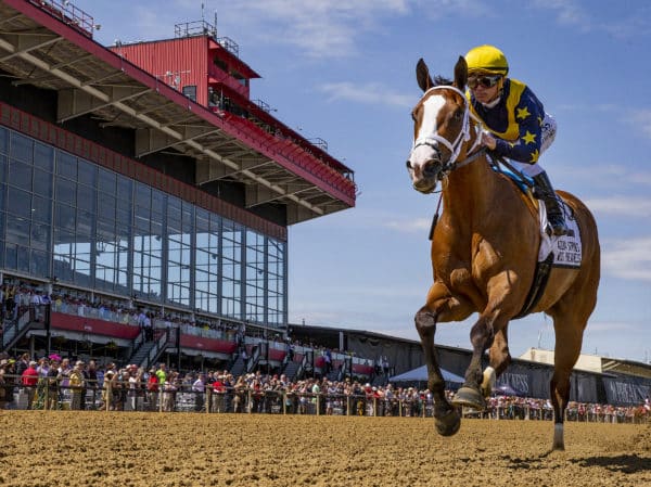 Covfefe runs the fastest time on record by a 3yo filly in 1:07.70 | Evers/Eclipse Sportswire