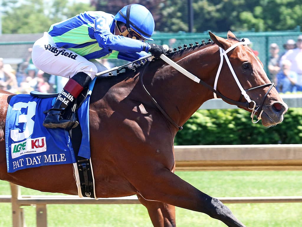 Jackie's Warrior prevails in the 2021 Pat Day Mile-G2 | Coady photo