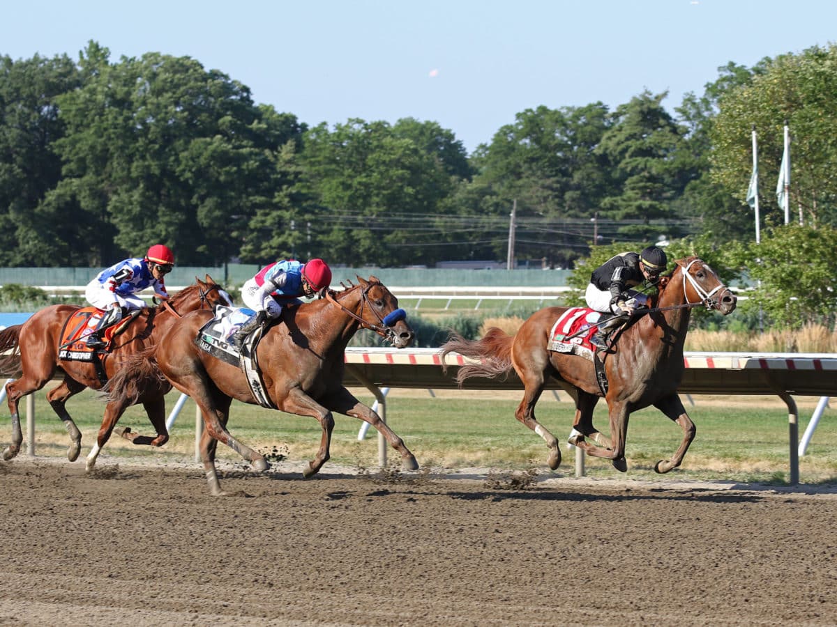 Cyberknife defeats Taiba & Jack Christopher in the 2022 Haskell-G1 | Bill Denver/EQUI-PHOTO