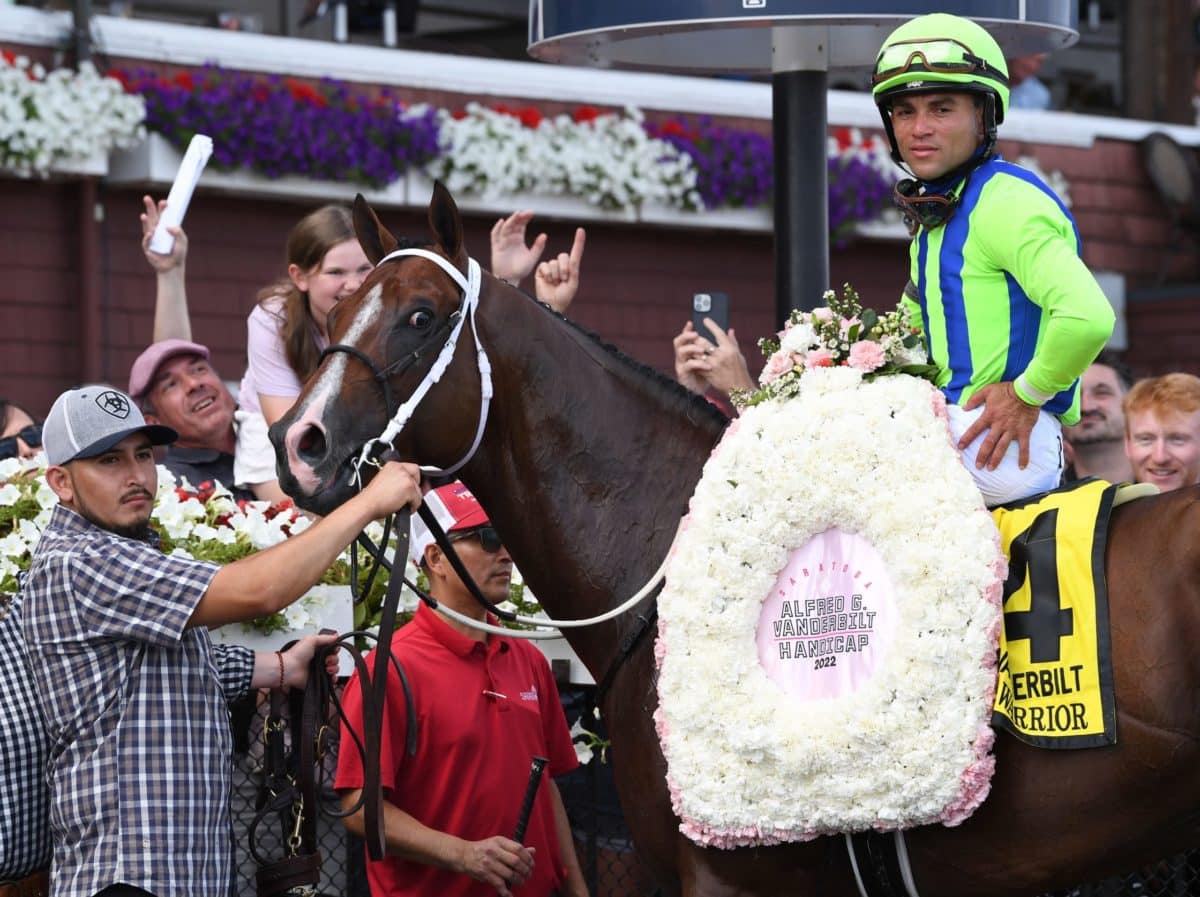 Jackie's Warrior - 2022 Vanderbilt-G1 winner at Saratoga | NYRA photo