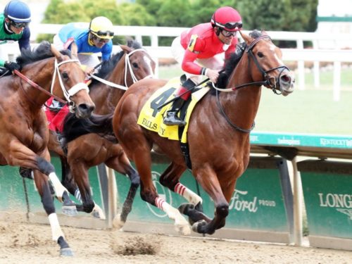Played Hard on her way to victory in the 2022 Falls City S. (G3) at Churchill Downs - Coady photography