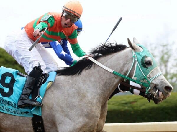 Here Mi Song winning the 2023 Commonwealth S. (G3) at Keeneland - Coady photography