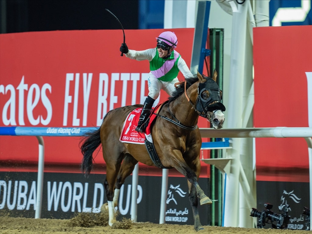 Laurel River romps to victory in the 2024 Dubai World Cup (G1) - Mathea Kelly photo