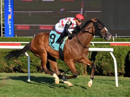 Bring Theband Home powers to victory in the 2025 Harvey Pack S. at Saratoga / Janet Napolitano