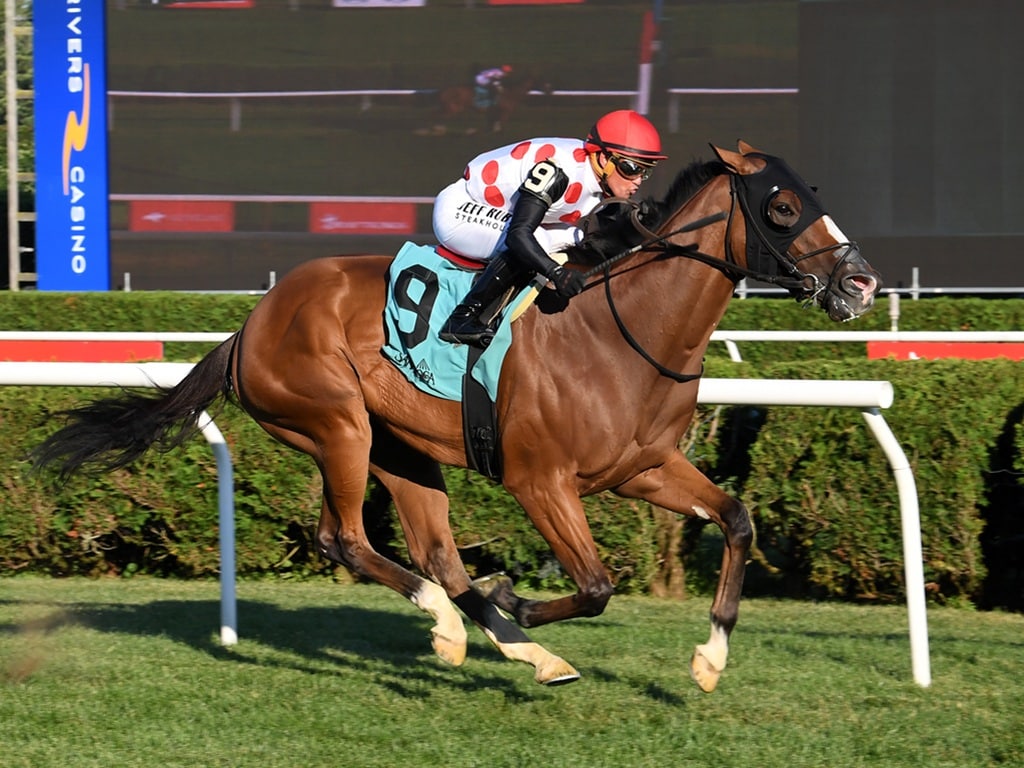 Bring Theband Home powers to victory in the 2025 Harvey Pack S. at Saratoga / Janet Napolitano