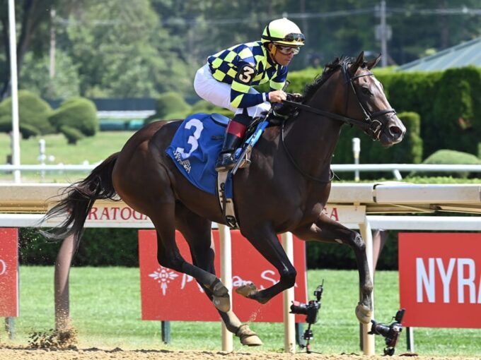 Authentic's Iron Orchard coasts to victory in the 2025 Seeking the Ante S. at Saratoga - NYRA photo