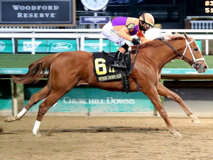 Further Ado carries the Spendthrift colors to victory in the 2025 Kentucky Jockey Club (G2) at Churchill Downs - Coady Media