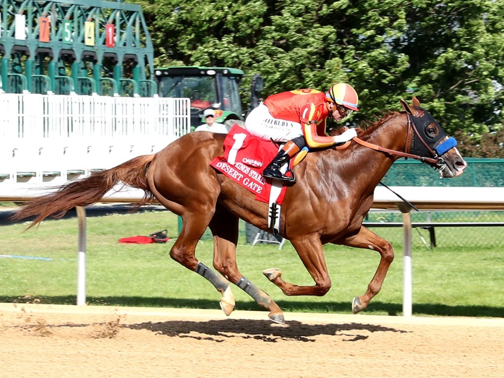 Desert Gate streaks to victory in the 2026 Hot Springs S. - Kara West/Coady Media