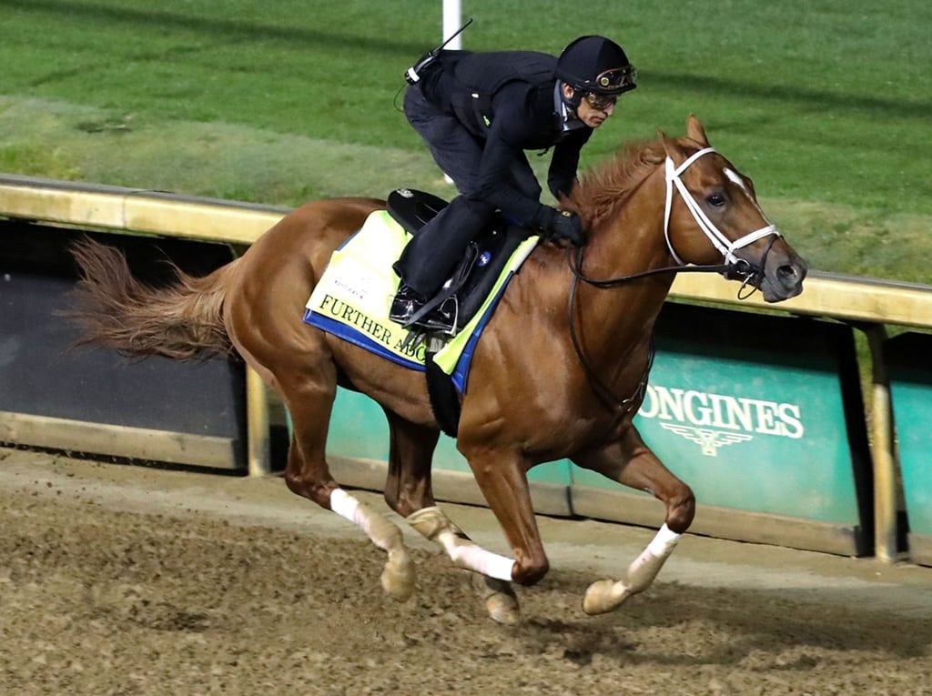 Further Ado works five furlongs in one minute flat April 25 at Churchill Downs - Renee Torbit