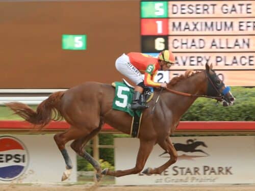 Desert Gate collects his third career stakes win in the 2026 Texas Derby - Coady Media