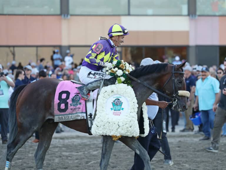 Baeza wins the $1,000,000 Grade 1 Pennsylvania Derby | Photo By Ryan Denver /EQUI-PHOTO