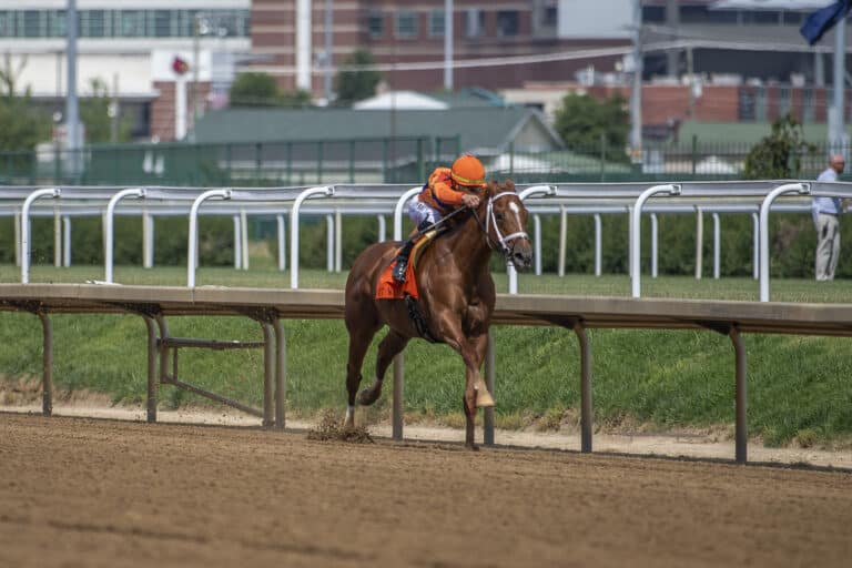 Further Ado wins the G3 Matt Winn in near stakes record time
