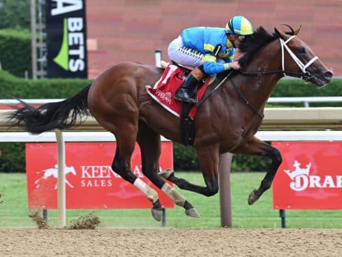 Wood Island glides to victory in his July 31 debut at Saratoga - NYRA photo