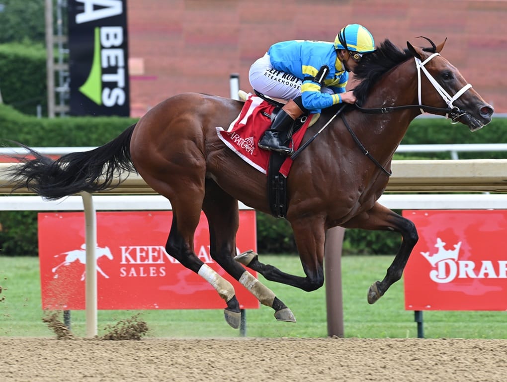 Wood Island glides to victory in his July 31 debut at Saratoga - NYRA photo