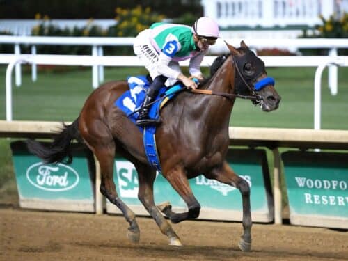 Consequent breezes to victory in the Seneca S. at Churchill Downs - Julie Clark/Coady